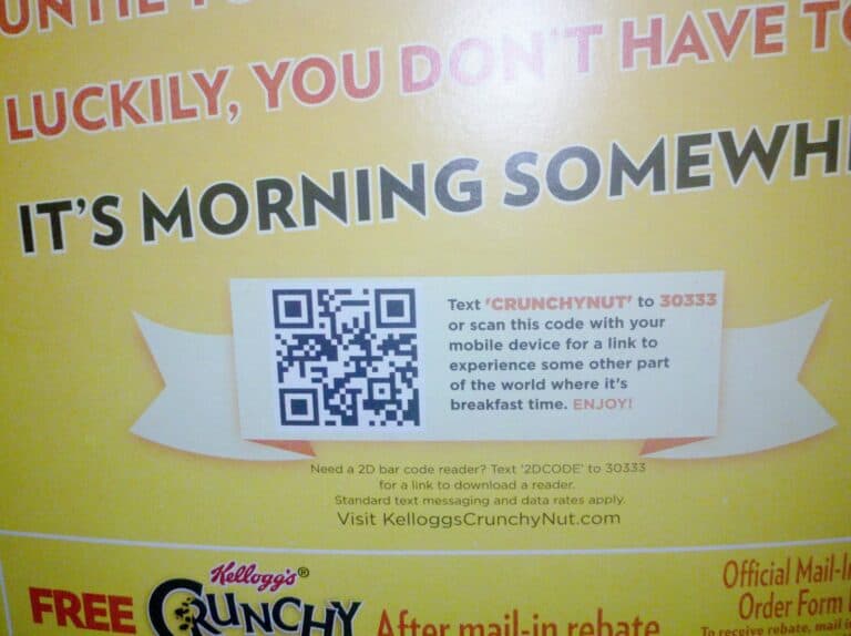 Un QR Code dans mes céréales Kellogg's