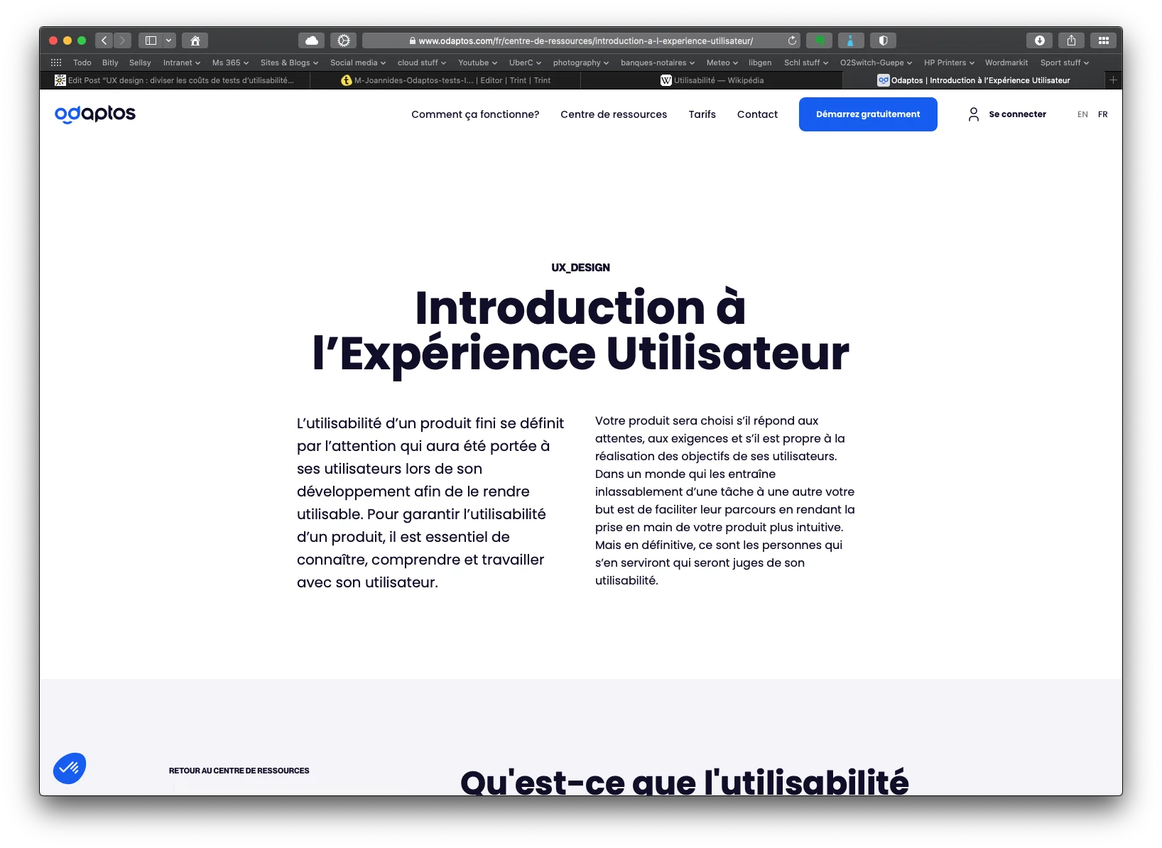 UX design guide d'utilisabilité 