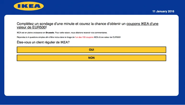 Malgré une apparence correspondant à la charte de l’entreprise, le contenu du mail peut facilement mettre la puce à l'oreille...